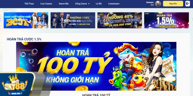 Hoàn cược lên tới 1.5%